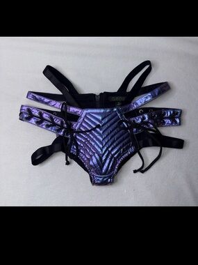Club Exx Iridescent Purple Strappy Bottoms